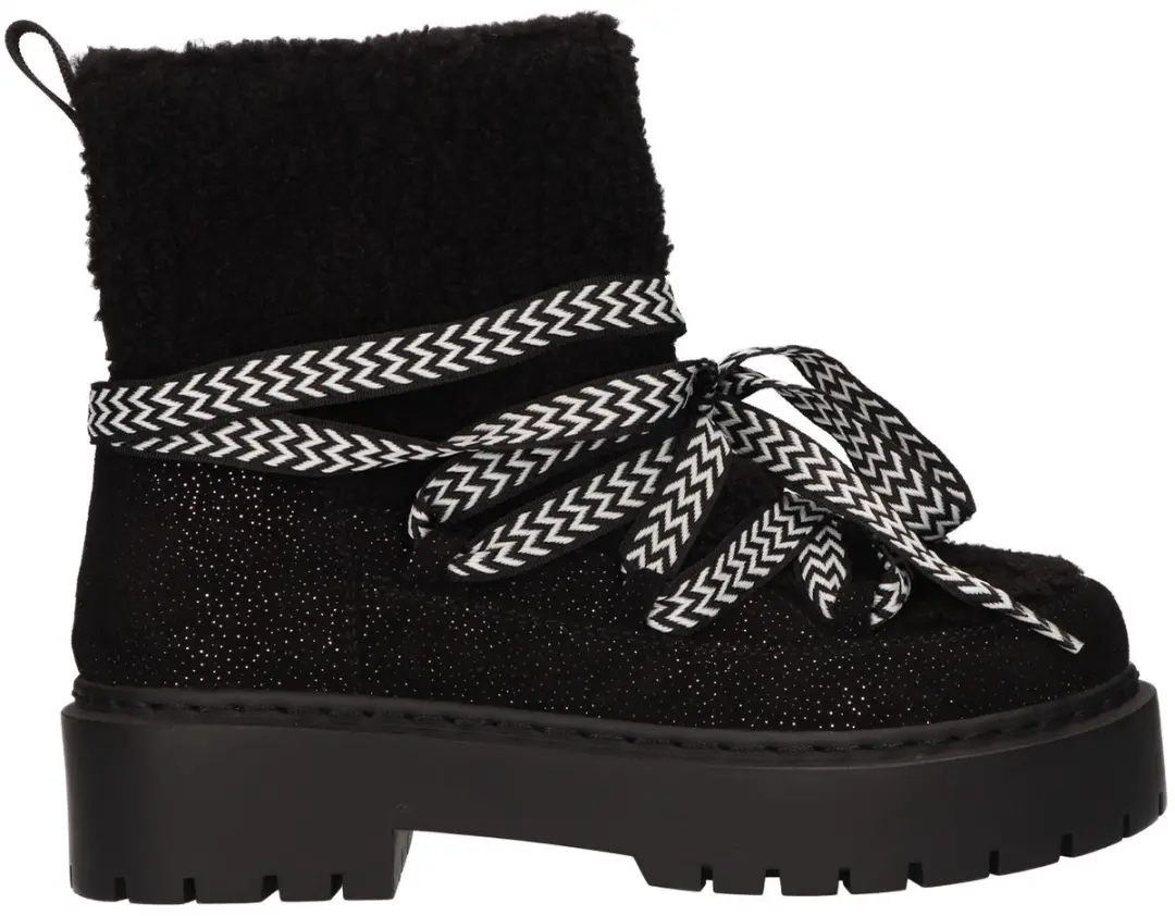 La Strada Snowboot Zwart Suede
