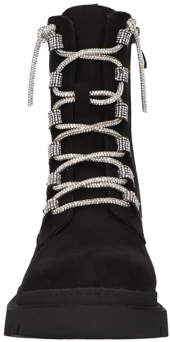La Strada Bootie Zwart Textiel