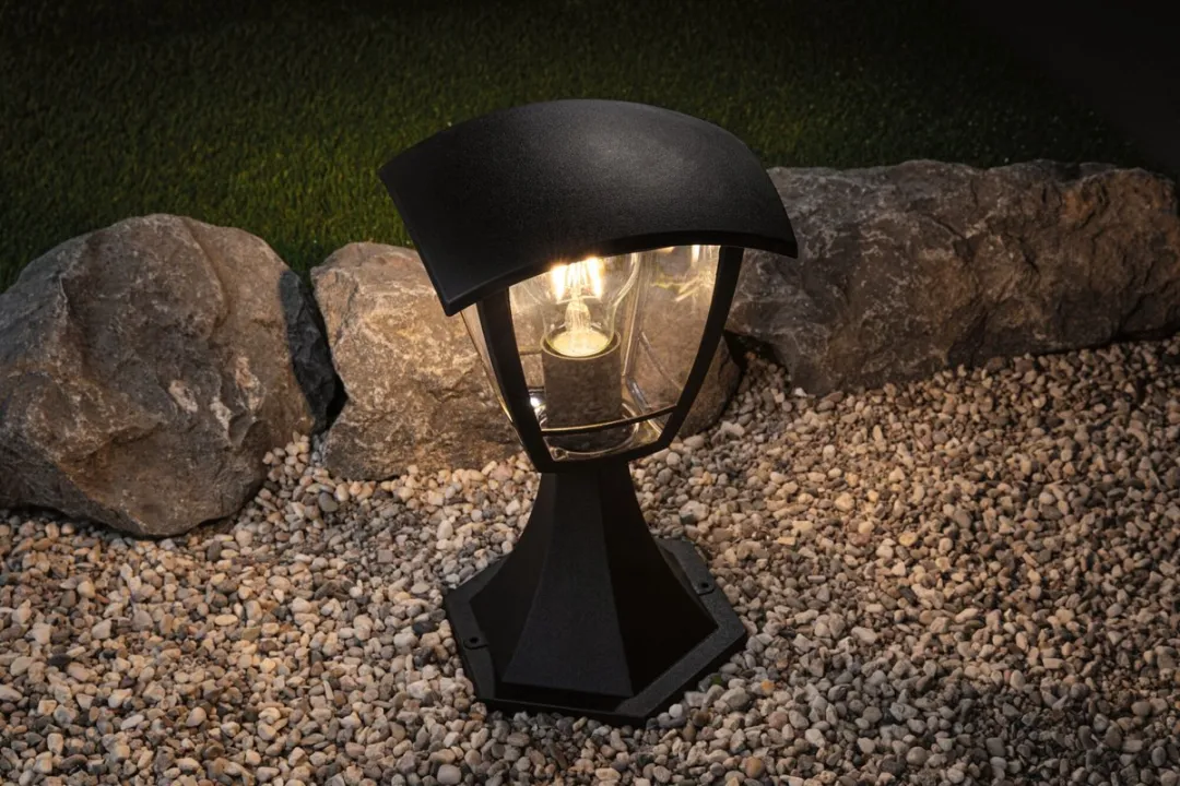 Paulmann Bolderlamp Classic Curved IP44 280mm - Zwart E27