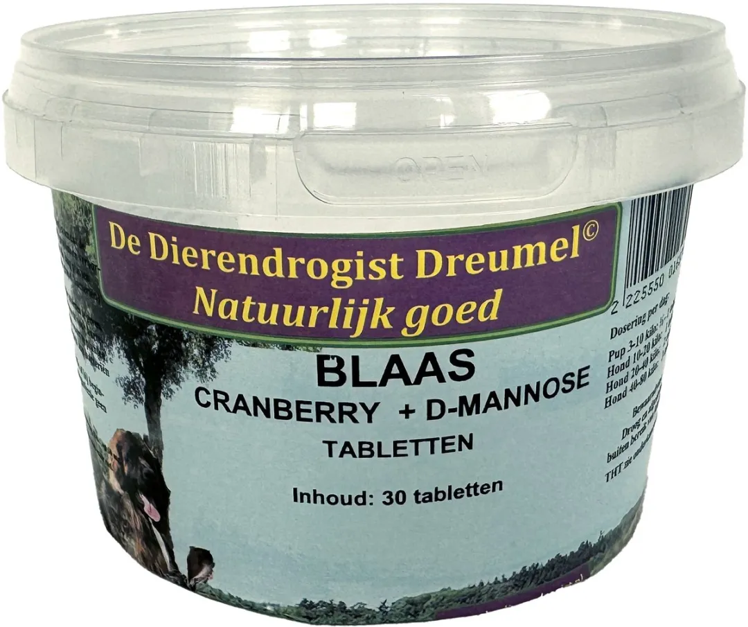 Dierendrogist Blaas/Cranberry/D-Mannose Tabletten 30 Stuks