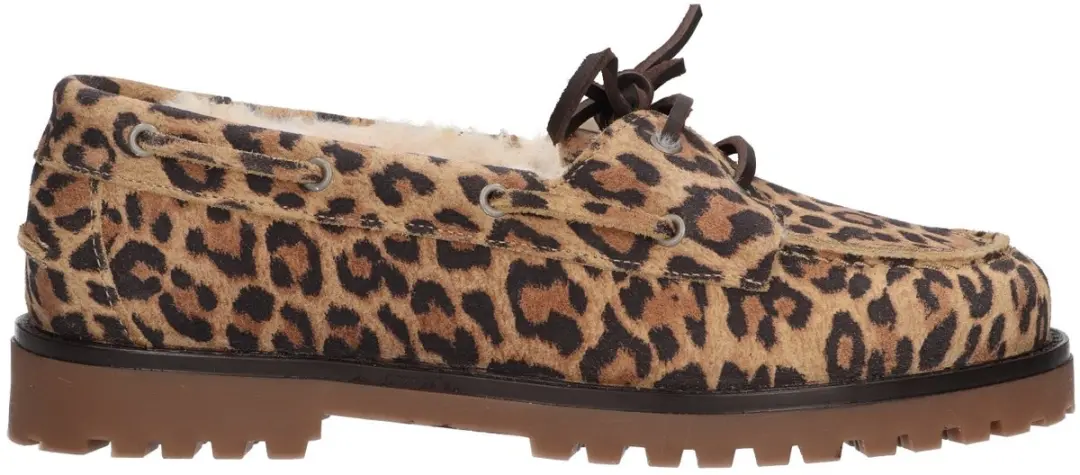 La Strada Mocassin Met Bont Leopard Suede