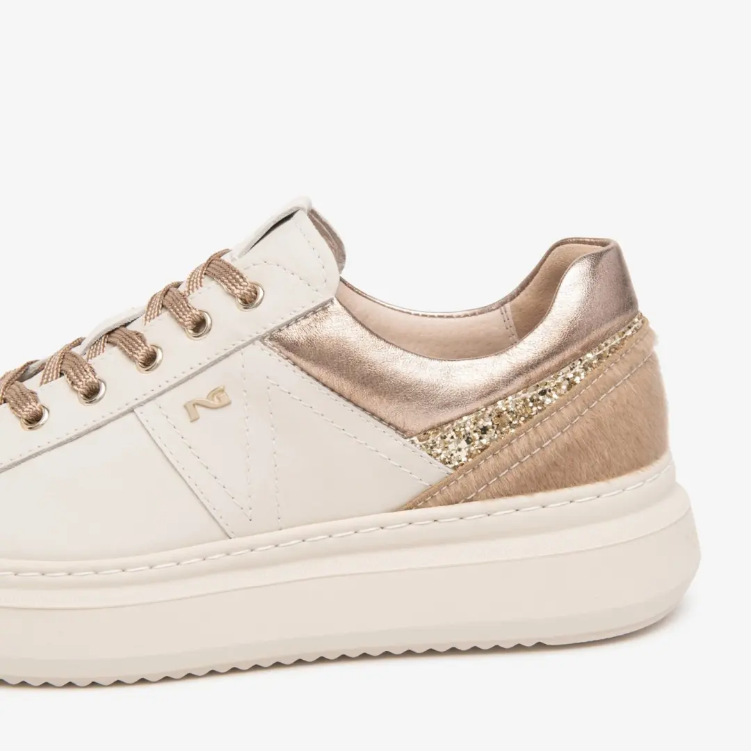 Sneaker Nerogiardini Velvet 1039 T.Patty Kameel T.Glitter Gr.Top Pla Lun