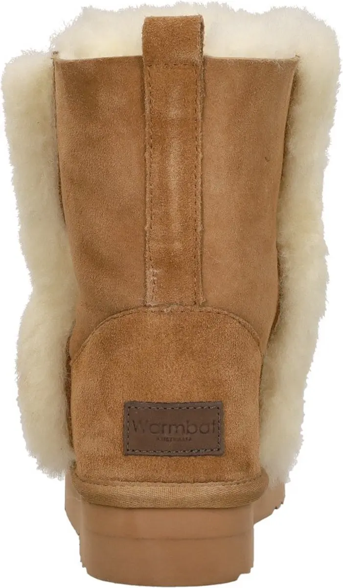Warmbat Kangaroo Gevoerde Enkellaarzen - Cognac - afbeelding 6 van 6