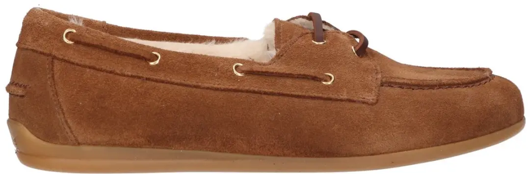 La Strada Mocassin Met Bont Camel Suede