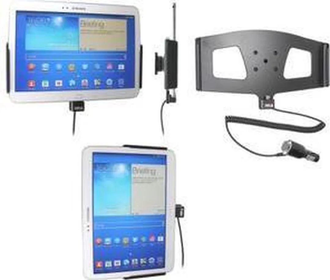 Brodit Actieve Houder Autolader Samsung Galaxy Tab 3 10.1 - Zwart