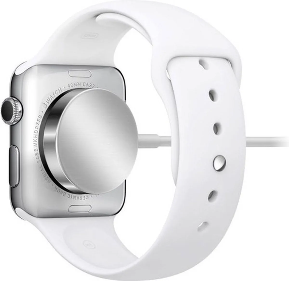 Apple Watch Originele Magnetische Oplaadkabel USB 2 meter - Wit