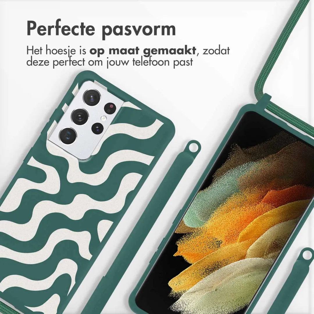 Imoshion Hoesje Samsung Galaxy S21 Ultra - Petrol Green Groovy