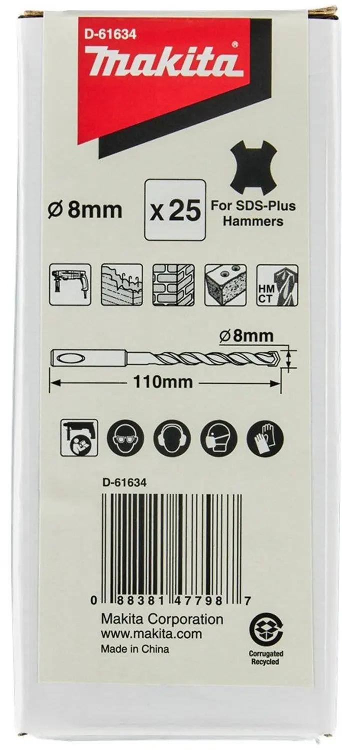 Makita 8 x 110 mm SDS-PLUS Betonboor
