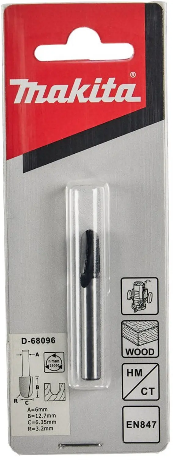 Makita D-68096 Holprofielfrees 6,4x12,7 S6 - afbeelding 2 van 4