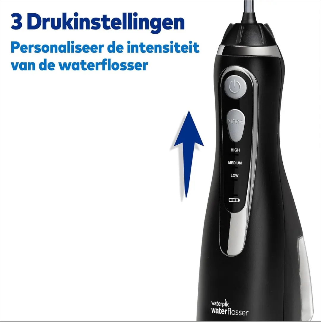 Waterpik WP-582 Draadloze Waterflosser - 200ml - 3 Snelheden - Zwart