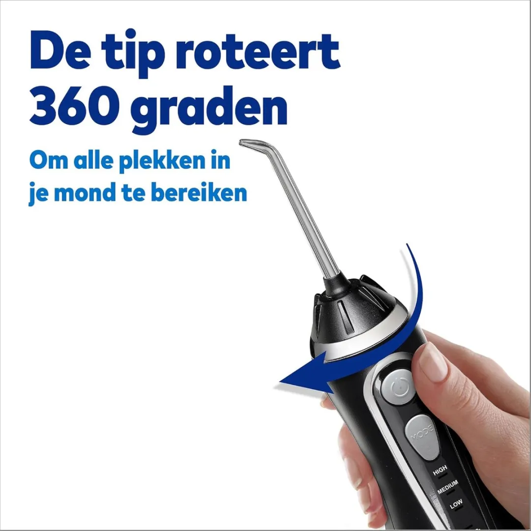 Waterpik WP-582 Draadloze Waterflosser - 200ml - 3 Snelheden - Zwart