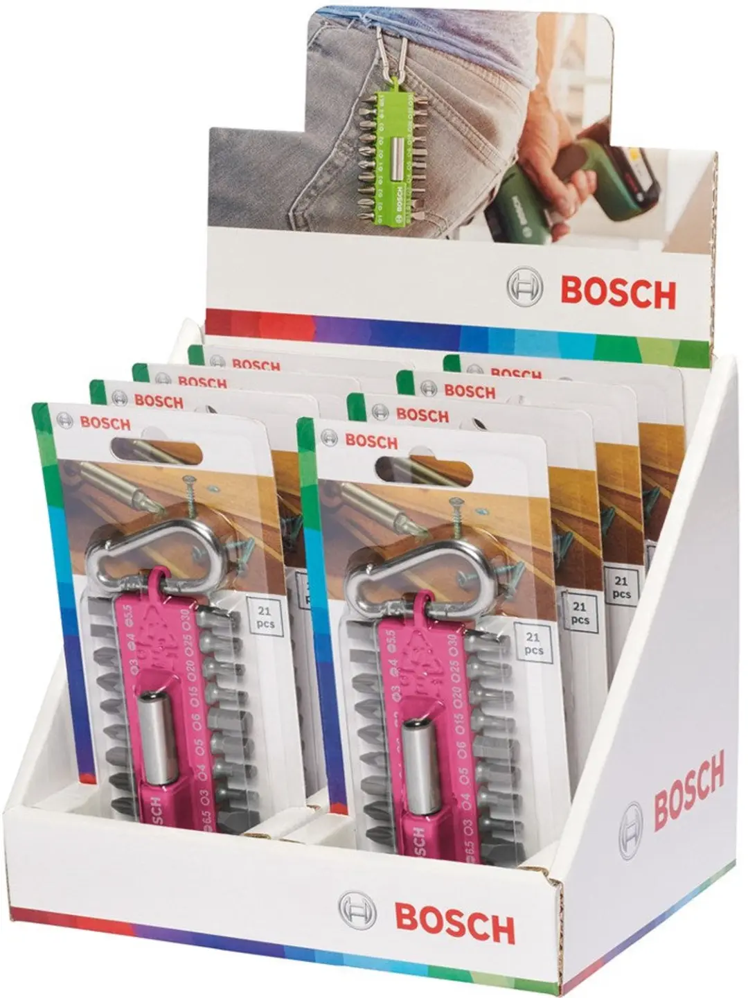 Bosch 2607012000 Bitset 21-delig - Fuchsia - afbeelding 2 van 2