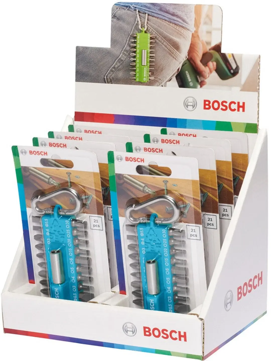 Bosch MP Display Bitset 21-delig 2607012001 - Lichtblauw - afbeelding 2 van 2