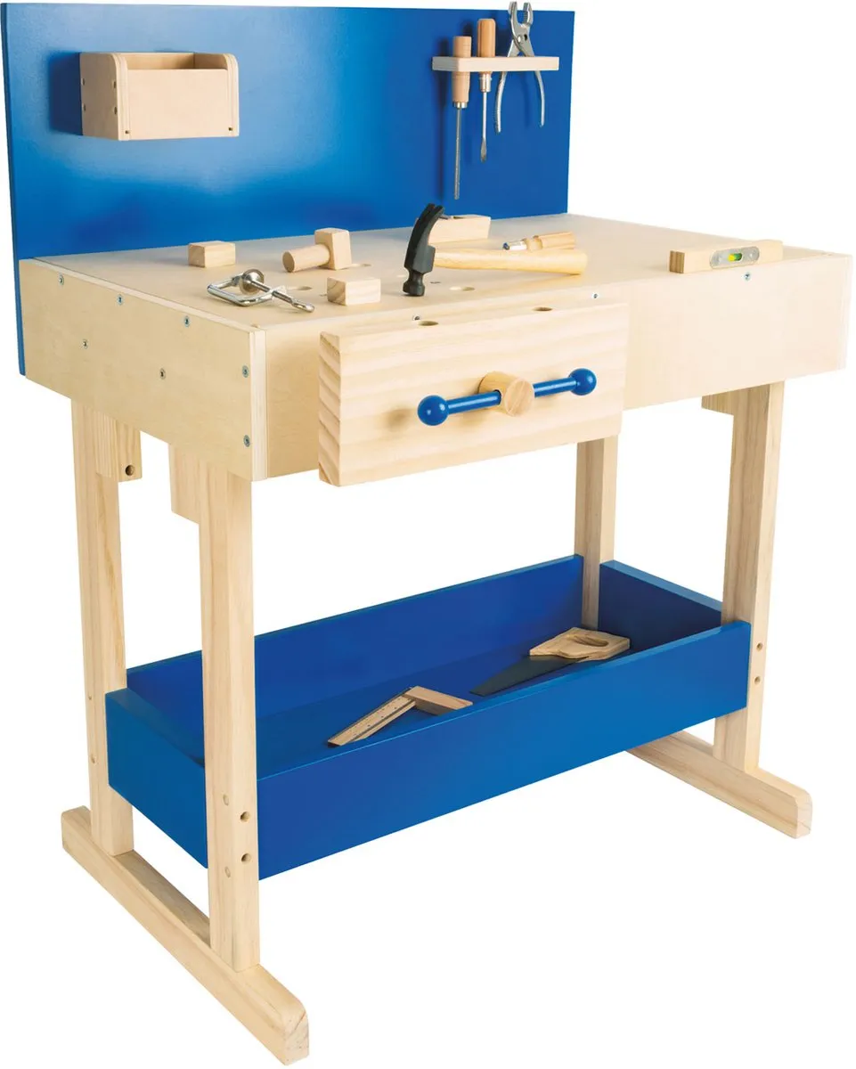 Small Foot Houten Speelgoedwerkbank - Multicolor