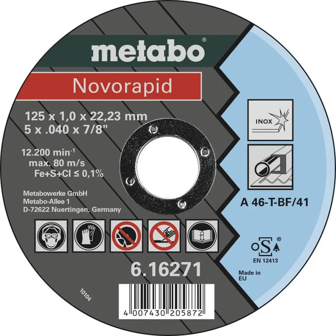 Metabo Novorapid Doorslijpschijf 616271000 - Ø125x1,0mm - afbeelding 4 van 6