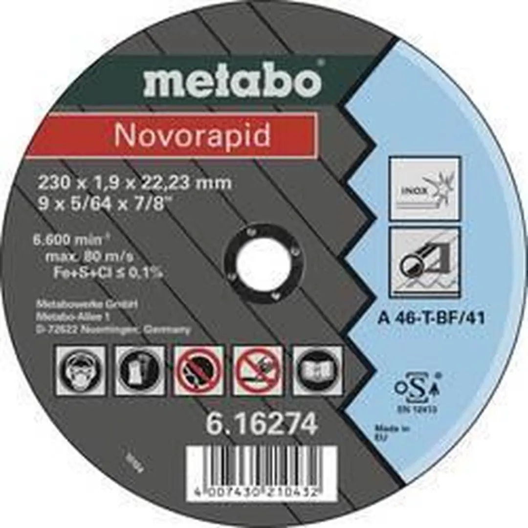 Metabo Novorapid 616274000 Doorslijpschijf 230mm - 25 stuks - afbeelding 3 van 3