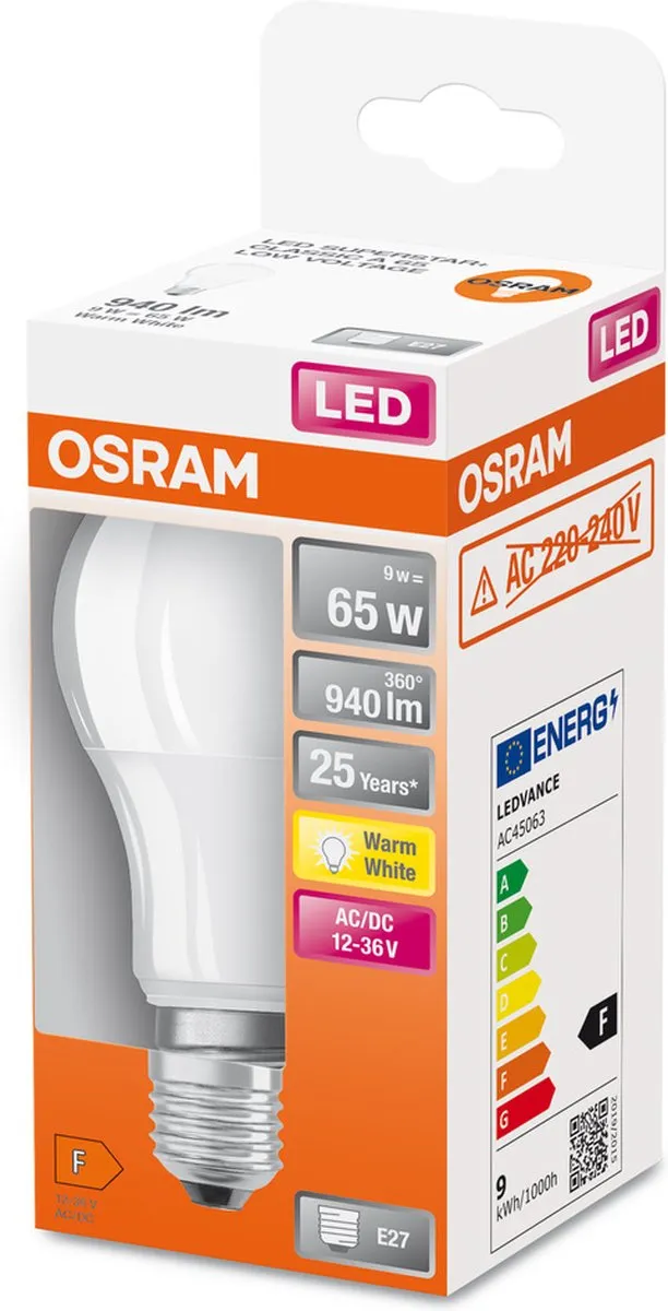 Osram LED Star Classic E27 Peer Mat 9W - 940lm - Zeer Warm Wit