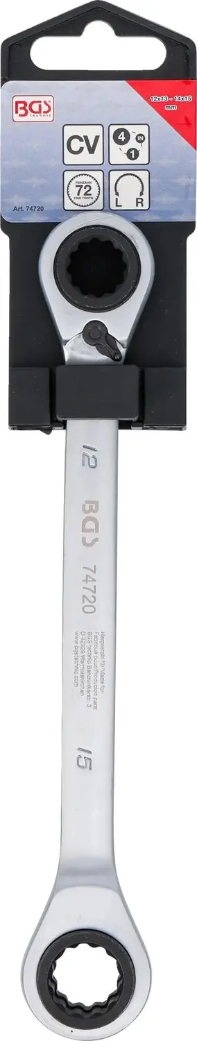 BGS Dubbele Ratelringsleutel 4-in-1