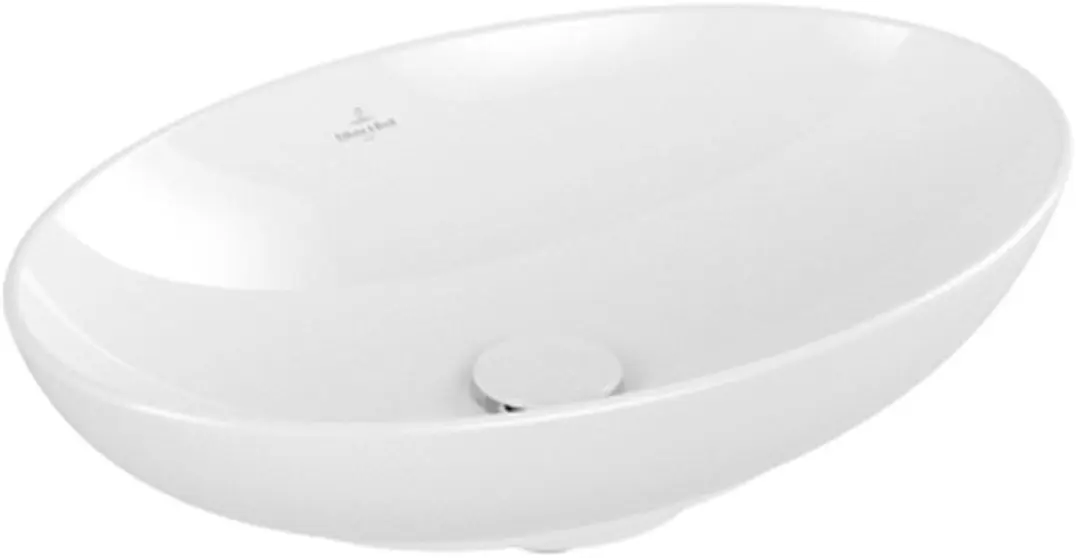 Villeroy & Boch Loop & friends opzetwastafel 56x38cm ovaal zonder overloop wit