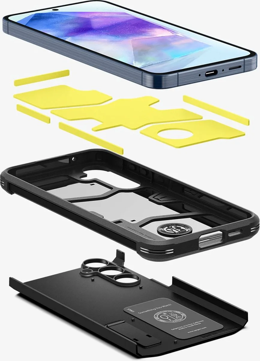 Spigen Tough Armor ACS07530 Hoesje - Samsung Galaxy A55 - Zwart