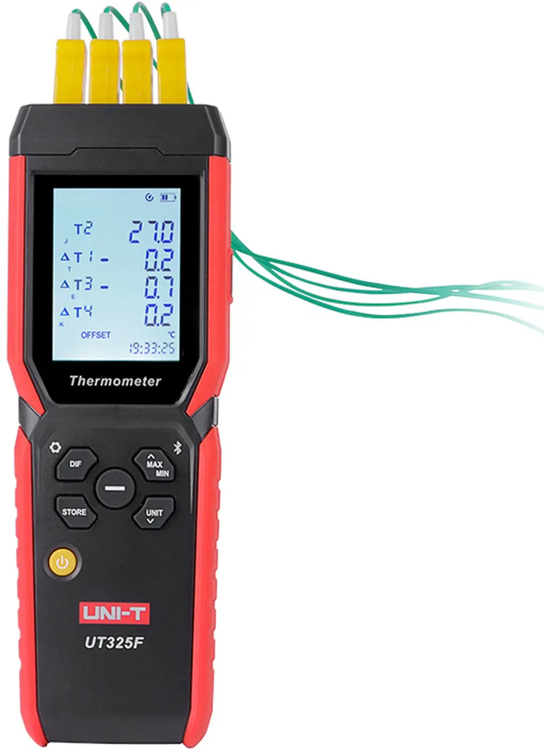 UNI-T UT325F Professionele Temperatuurmeter 4-Kanaals