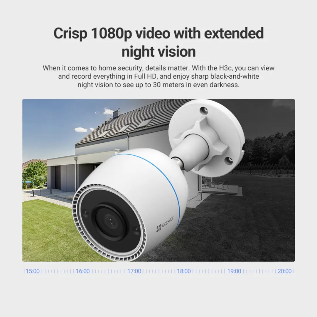 EZVIZ H3c Buitencamera - Full HD 1080p - Wit - afbeelding 3 van 6