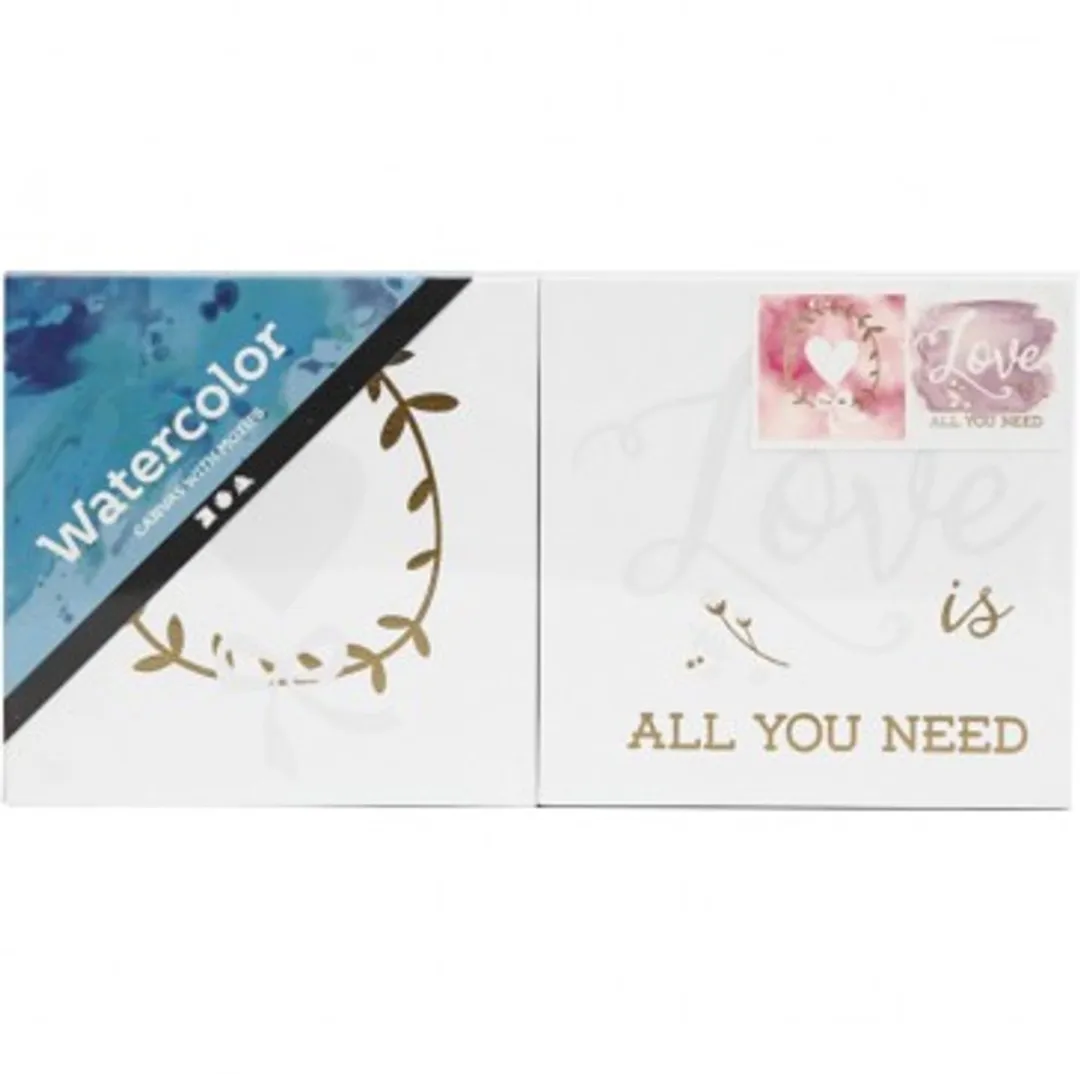 Creativ Company Canvas Love Motief Wit - 2 Stuks