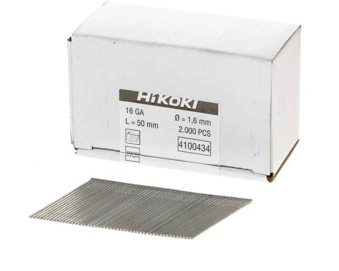 HiKOKI NAILS FINISH 16GA ANGLE 50MM INOX (2000 PCS) NT65GB