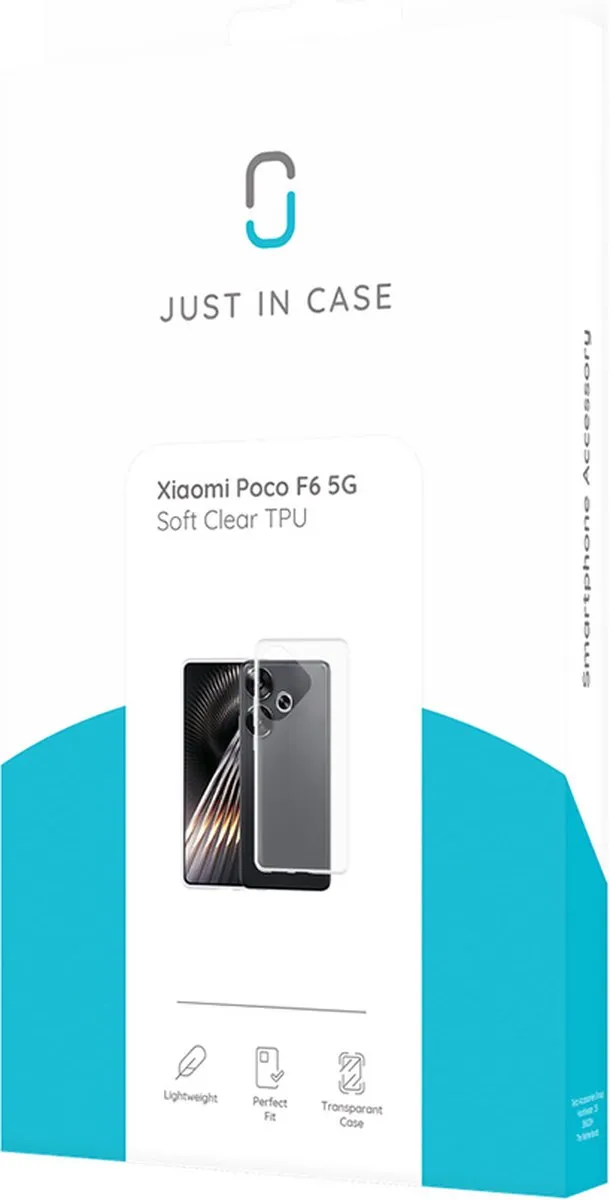 Just in Case TPU Case hoesje geschikt voor Xiaomi Poco F6 - Effen Transparant - TPU (Zacht)