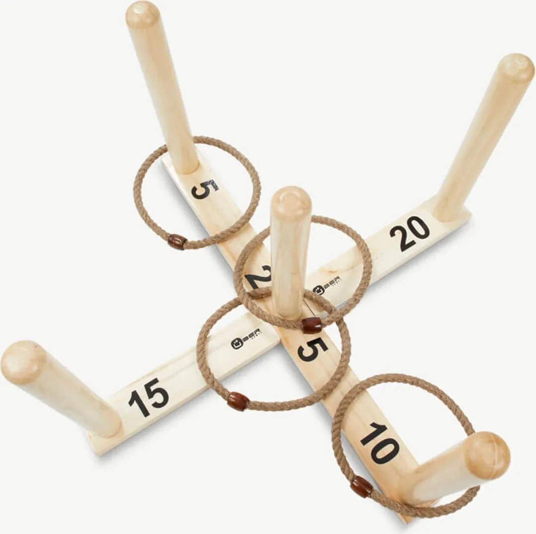 Ubergames Ringwerpen Mega XL 100x100cm - Deluxe Houten Set