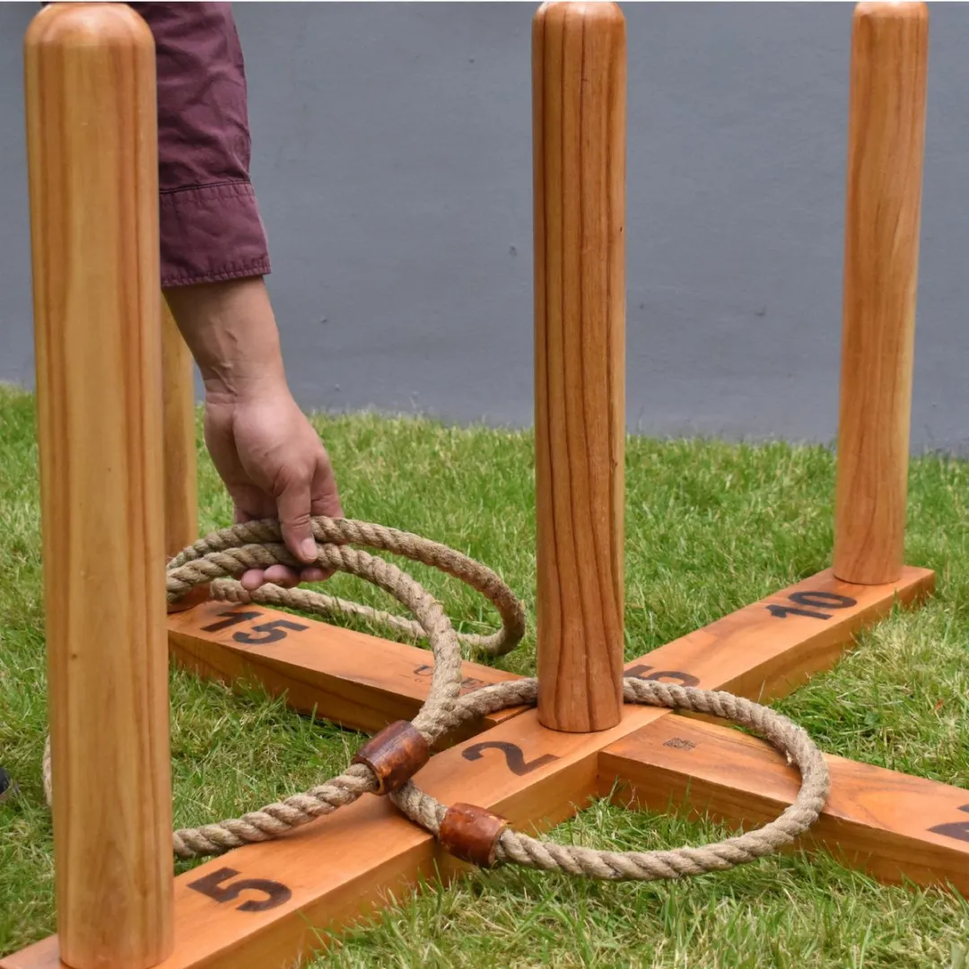 Ubergames Ringwerpen Mega XL 100x100cm - Deluxe Houten Set
