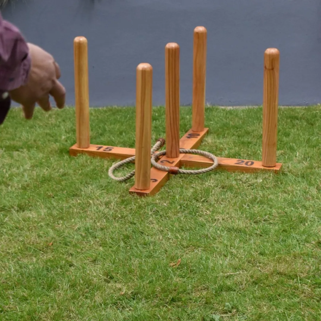 Ubergames Ringwerpen Mega XL 100x100cm - Deluxe Houten Set