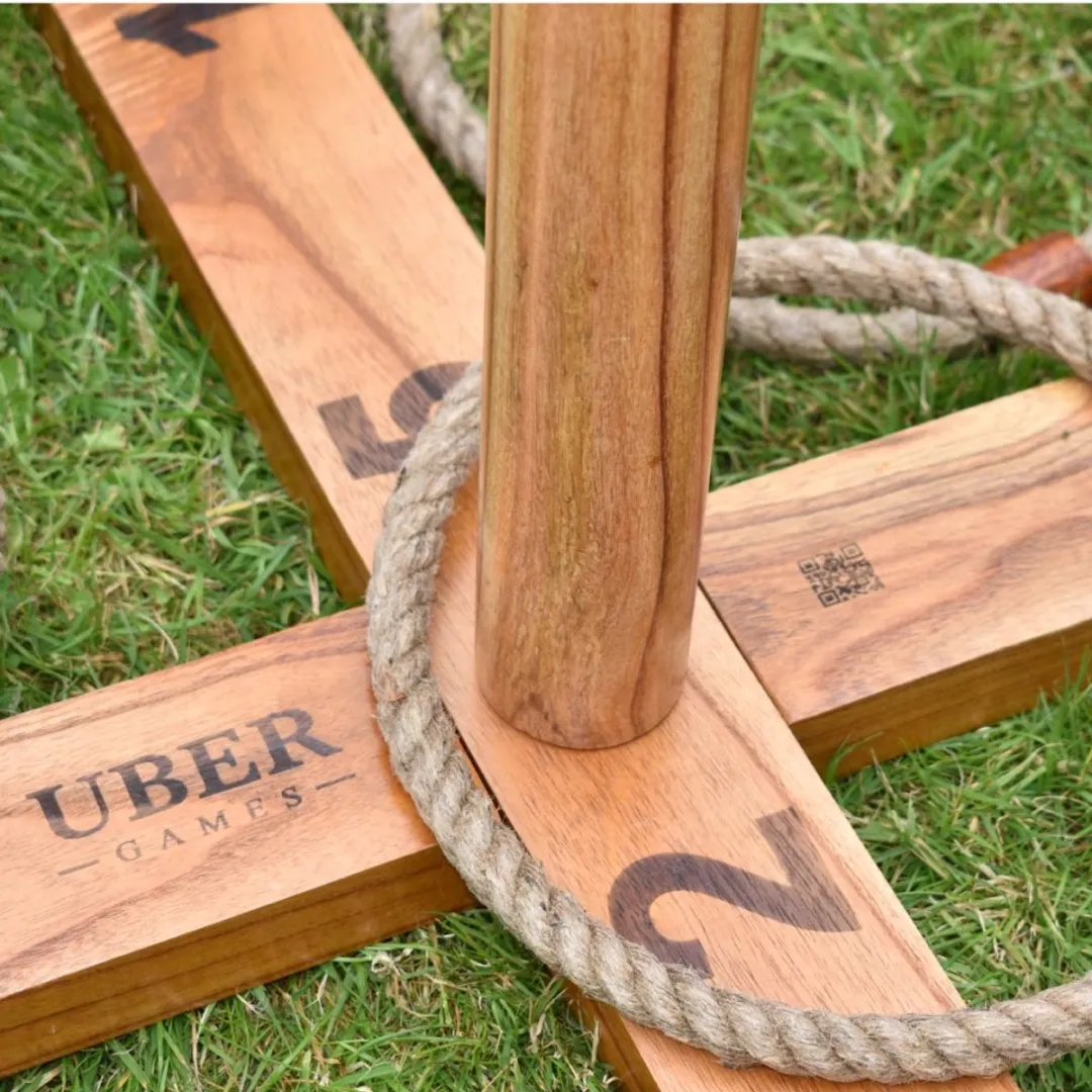 Ubergames Ringwerpen Mega XL 100x100cm - Deluxe Houten Set