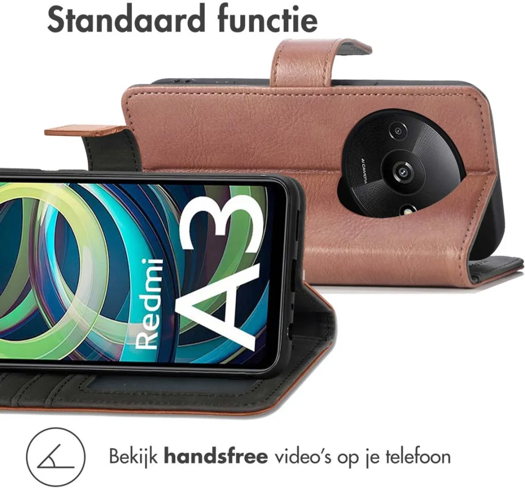 Imoshion Hoesje Xiaomi Redmi A3 - 3 Pasjes - Bruin