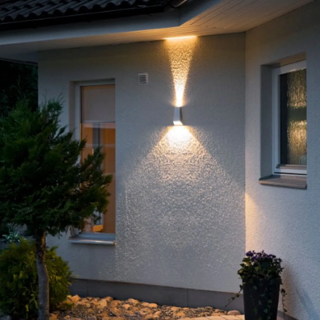 Konstsmide Imola LED Wandspot 2x3W - 3000K - Grijs - afbeelding 6 van 6