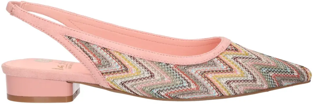 La Strada Slingback Roze Multicolor Textiel