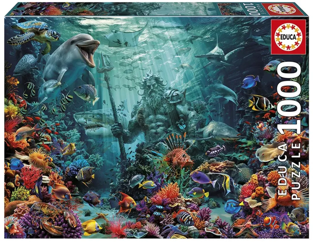 Educa Poseidon in a Coral Reef Puzzel - 1 Speler
