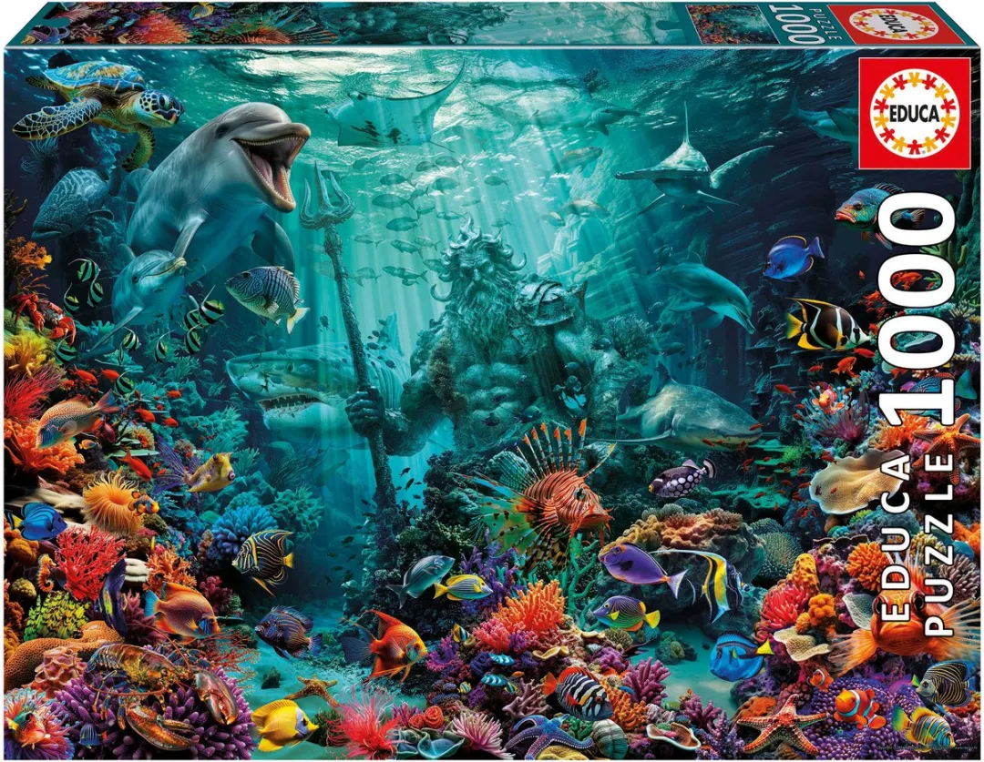 Educa Poseidon in a Coral Reef Puzzel - 1 Speler