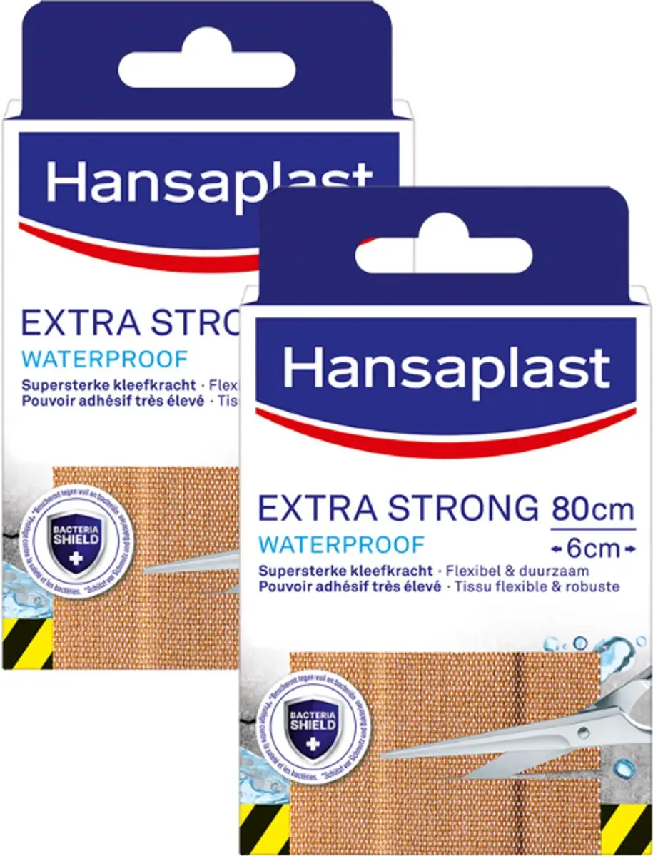 Hansaplast Extra Strong Waterproof 80 x 6cm- Pleisters