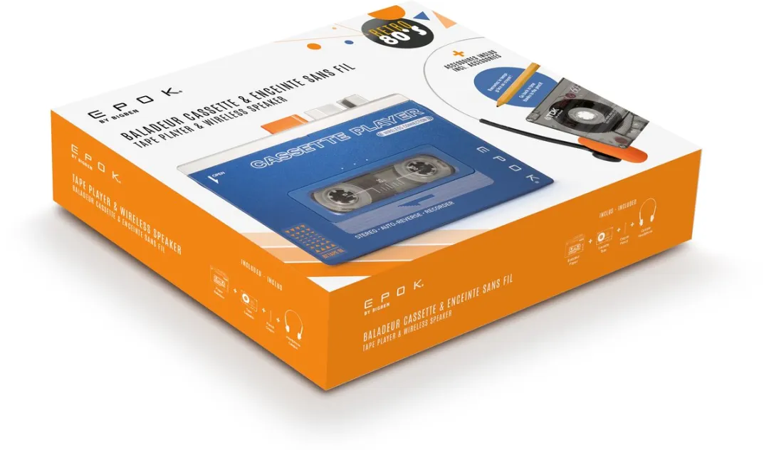 Bigben Cassettespeler REWIND+ BTTAPEBL Bluetooth - Blauw