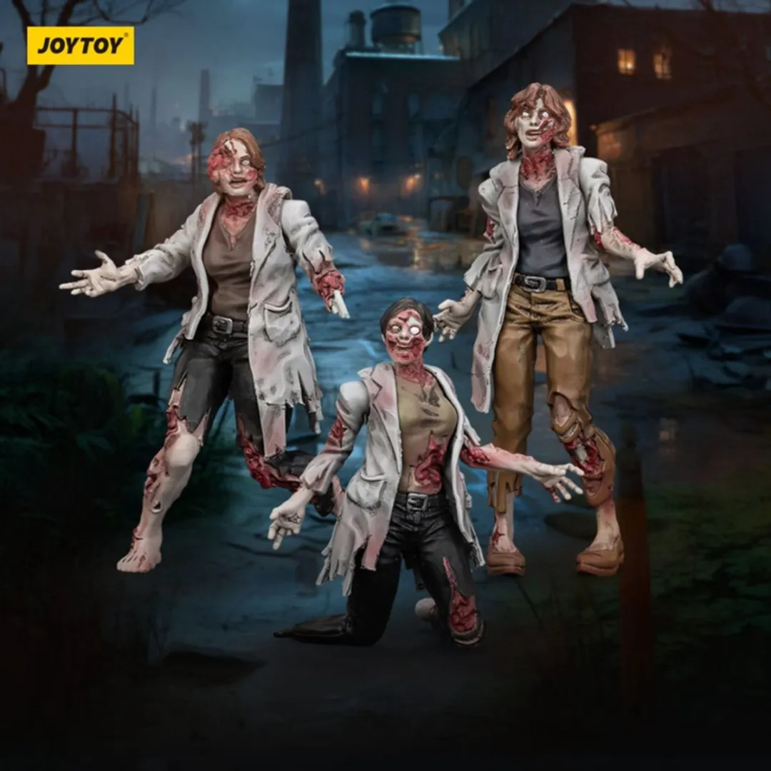 Joy Toy Zombie Dark Source Scientists 3-Pack - Action Figuur 8cm - Multi