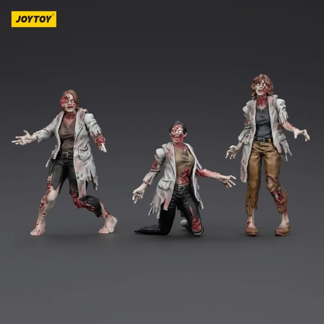 Joy Toy Zombie Dark Source Scientists 3-Pack - Action Figuur 8cm - Multi