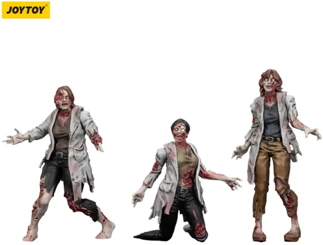Joy Toy Zombie Dark Source Scientists 3-Pack - Action Figuur 8cm - Multi