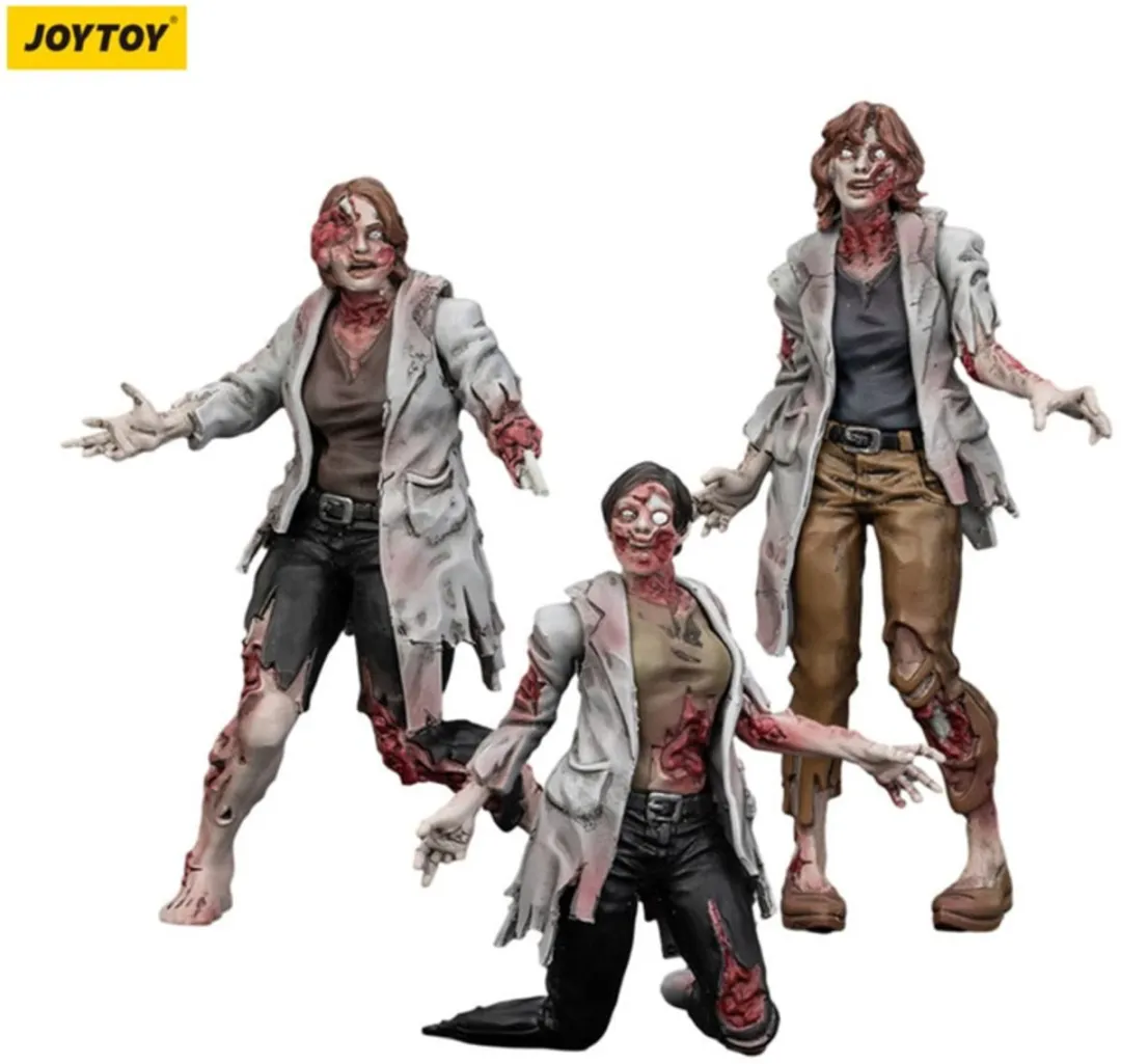 Joy Toy Zombie Dark Source Scientists 3-Pack - Action Figuur 8cm - Multi - afbeelding 6 van 6