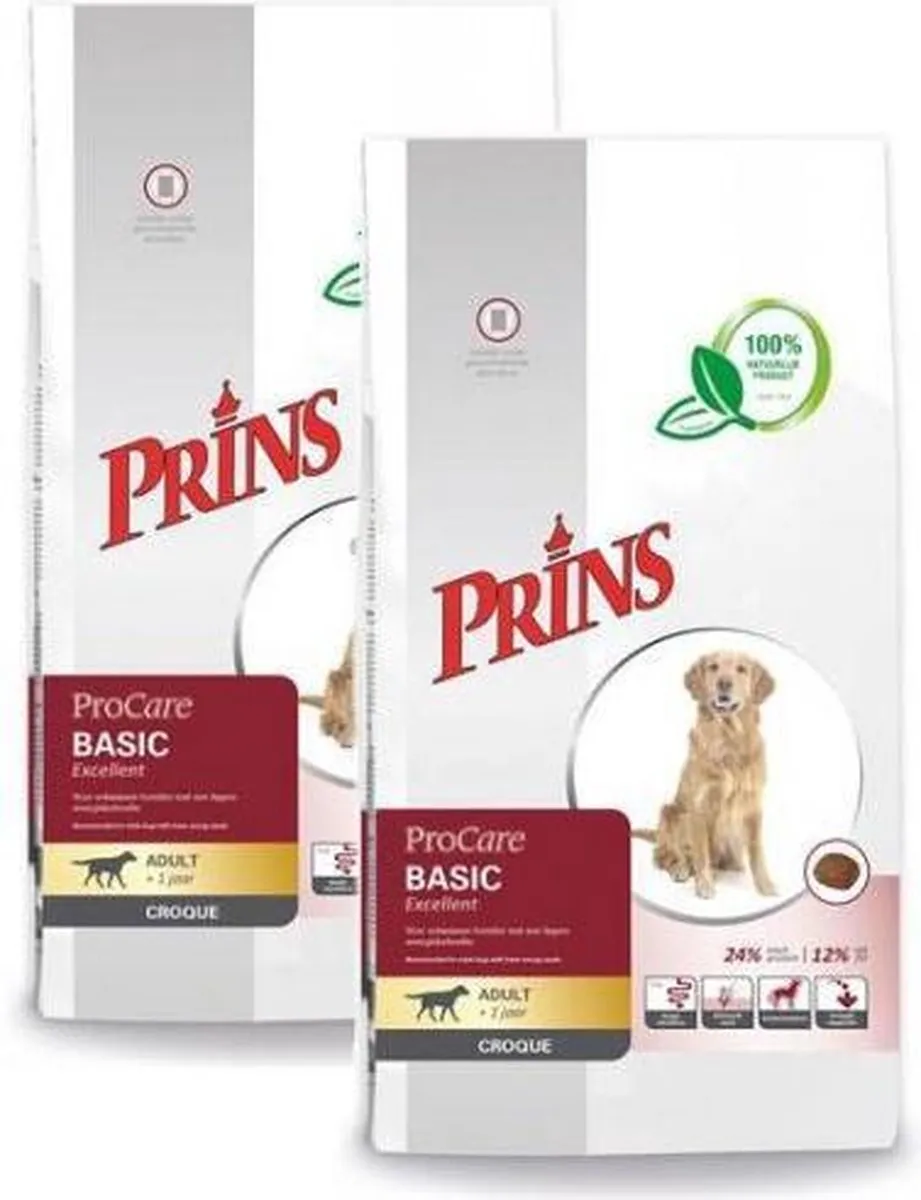 Prins Procare Basic Croque Excellent Hondenvoer - 2x10kg