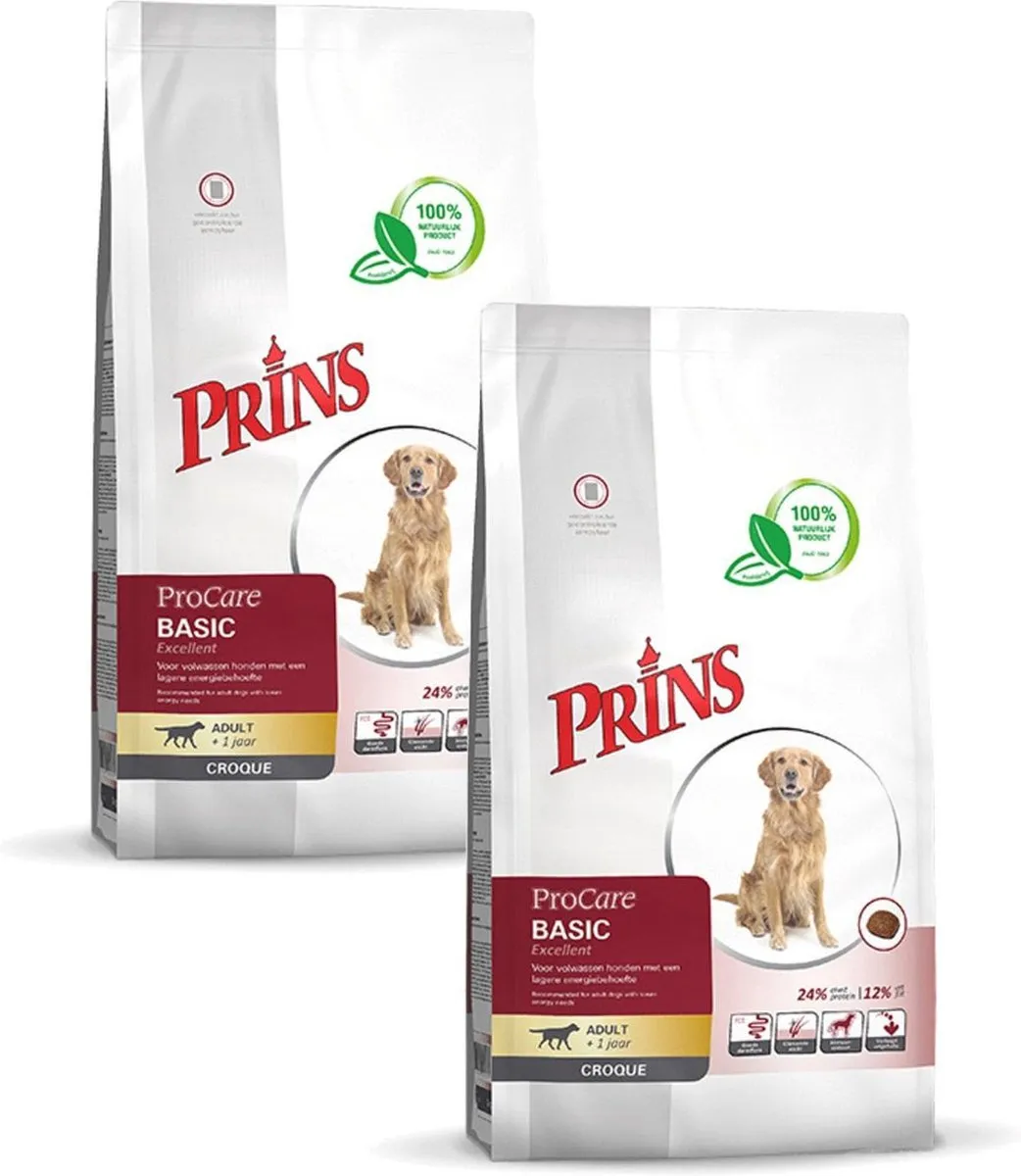 Prins Procare Basic Croque Excellent Hondenvoer - 2x10kg