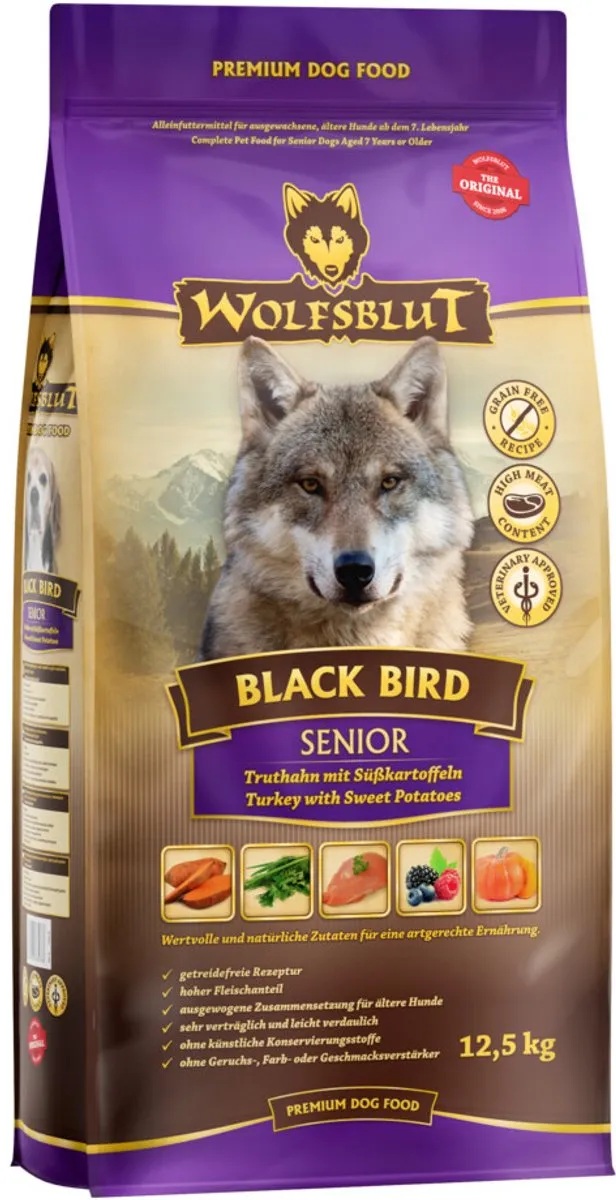 Wolfsblut Grain Free Senior Black Bird 12,5kg
