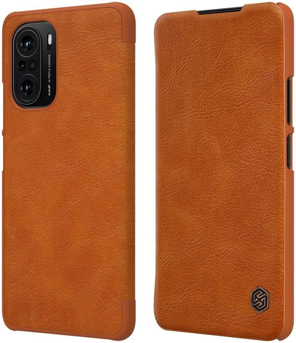 Nillkin Qin Hoesje Wallet Case - Xiaomi Mi 11i - Bruin - afbeelding 3 van 6