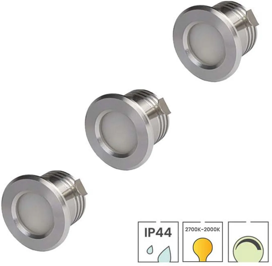 Lybardo Inbouwspots 3W Dim to Warm 28mm - 3 Stuks - Wit