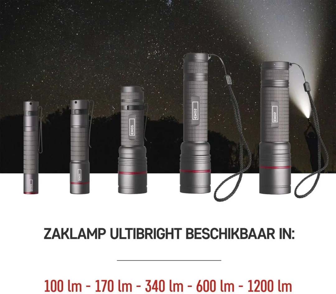 EMOS Ultibright 80 Oplaadbare LED Zaklamp 600lm - afbeelding 4 van 6